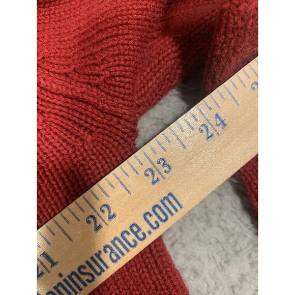R&R Outdoors Men's Red Cable Knit Sweater Cotton Pullover XL Classic‎ - Picture 7 of 9
